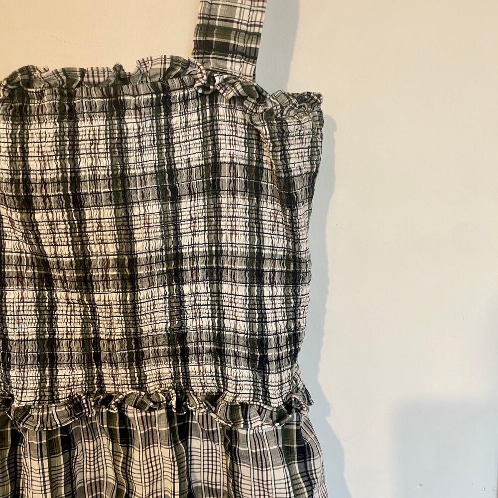 Veronica Beard Plaid Ziaga Midi Dress Sleeveless Tiered Ruched sz 8 - Picture 9 of 14